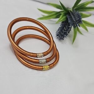 Buddha Bangles Golden Tone Womens. Measure In The Photo